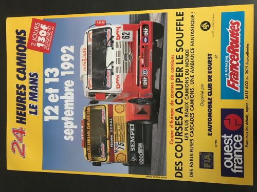 24H du Mans - 1992 - Camions Mercedes - AFFICHE