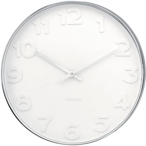 Karlsson - Horloge murale en métal Mr White 51 cm