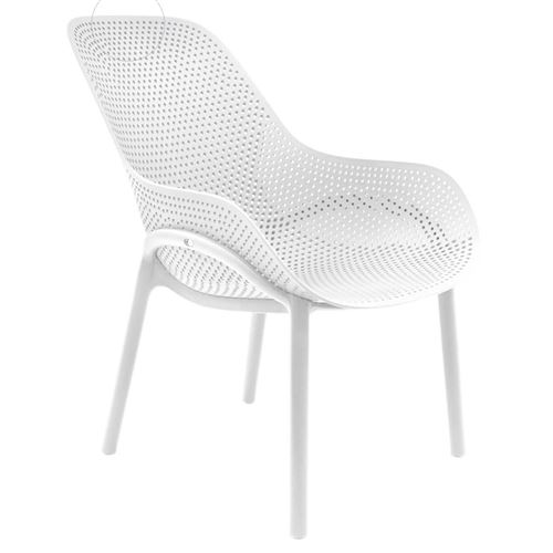 Fauteuil malibu - l 77,5 x p 59 x h 82 cm - blanc