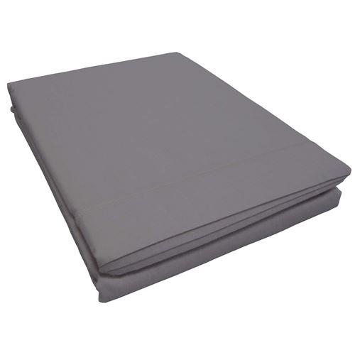 Drap Plat Gris Douceur D'Intérieur 180x290