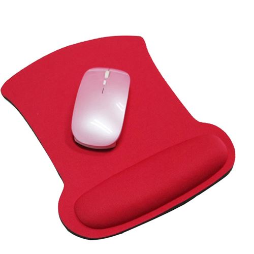 Tapis de souris Gel avec support de repose-poignet Antidérapant-rouge