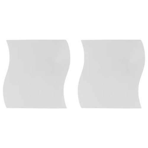 Lot de 2 Miroirs Adhésifs Vague 40x40cm Argent
