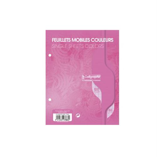 FEUILLETS MOBILES CLAIREFONTAINE 17X22 200P SEYES 4 COULEURS