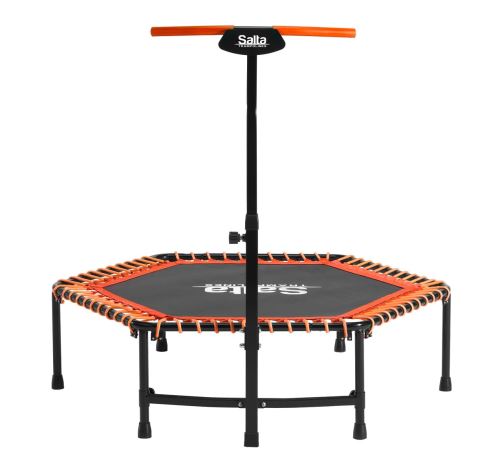 Trampoline Fitness Salta Ø 128 cm orange avec poignée amovible et réglable