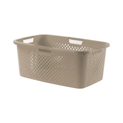 SUNDIS Panier a linge Pixel - 40 L - Beige taupe