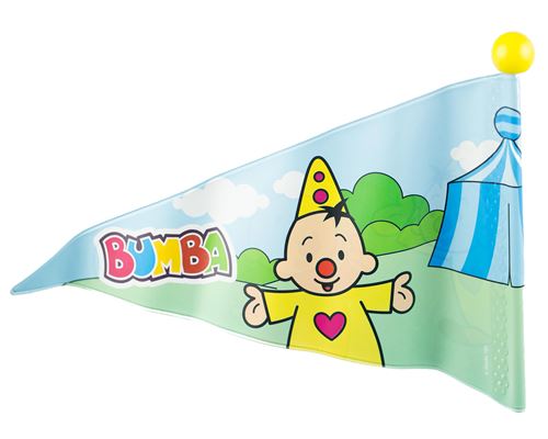 Studio 100 drapeau de vélo Bumba junior 150 cm vinyle blanc/jaune
