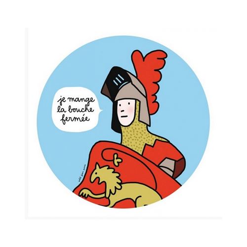 Assiette prince enfant je mange la bouche fermée - petit jour paris