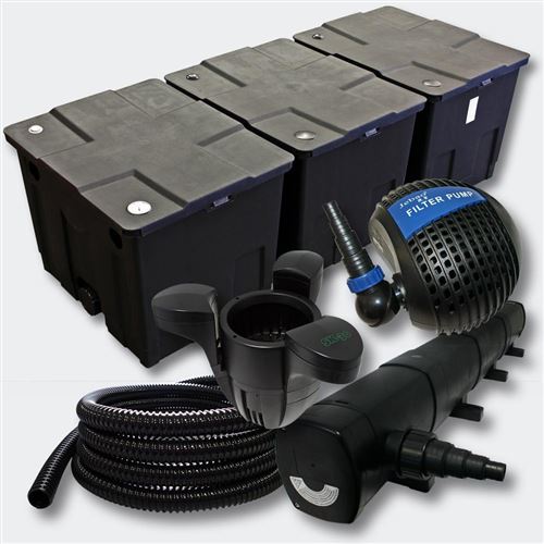 Meilleurs prix pour Kit:Filtration de Bassin 90000l 72W UVC Stérilisateur Pompe Skimmer