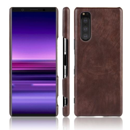 Coque en TPU + PU rigide marron pour votre Sony Xperia 2