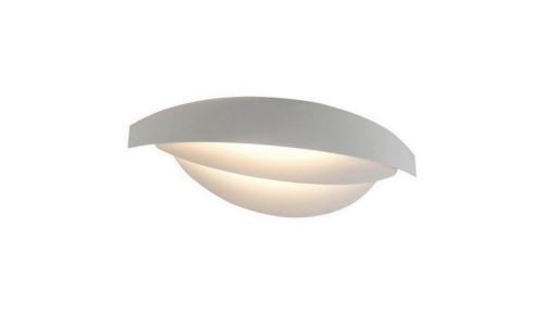 HOMEMANIA Lampe Murale Mask - Applique - pour Séjour, Chambre - Blanc en Métal, 38 x 9 x 14 cm, 1 x E27, Max 40 W