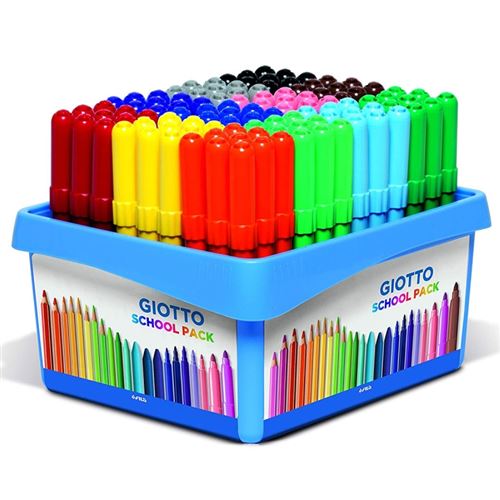 Feutre de coloriage Turbo maxi GIOTTO x 108 - Coffret école