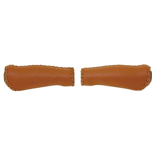 Velo CUIR MARRON POIGNEE 135MM PAIRE