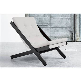 Fauteuil Boogie Noir Avec Matelas Futon Couleur Taupe Clair Achat Prix Fnac