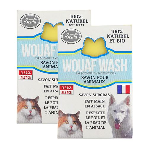 Meilleurs prix pour Lot de 2 Savons bio Wouaf Wash pour tous les animaux