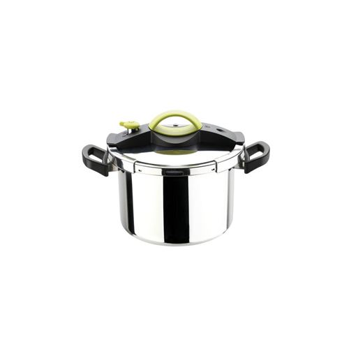 Sitram Autocuiseur Sitrapro Avec Panier Vapeur - 8 L - O 24 Cm - Gris, Vert Et Noir - Tous Feux Dont Induction