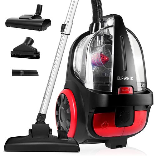 Duronic VC5010 Aspirateur traineau compact cylindrique sans sac - Classe énergétique A / Emission A / Aspiration A