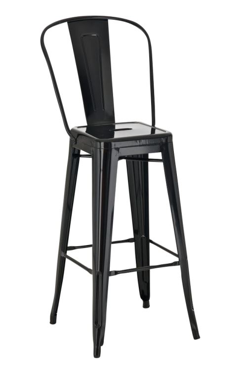 Tabouret de bar AIDEN , Noir