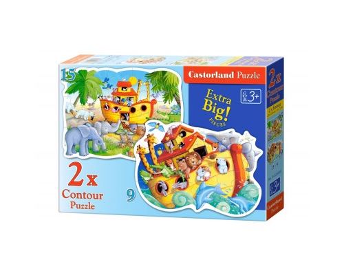 Puzzle 9 Pièces : 2 Puzzles - Noah's Ark, Castorland