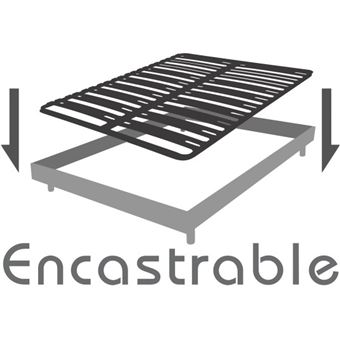 EBAC Sommier 140 x 190 C034 lombalattes 140x190cm