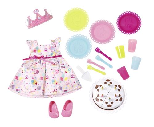 BABY born set de fête pour poupée jusqu'à 43 cm 16 pièces