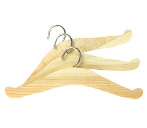 Heless cintres en bois 3 pièces 16x5 cm