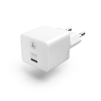 Mini-chargeur, USB-C, PD/QC, 18 W, blanc - 1