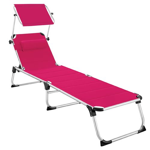 TecTake Transat de jardin Lorella - rose vif
