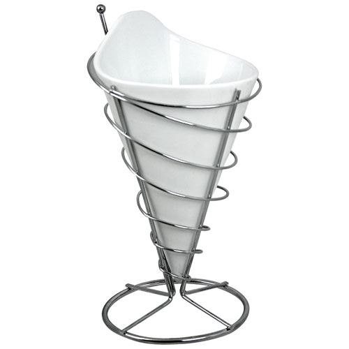 Cornet a frites porcelaine +support billiet vanlaere rh41678c