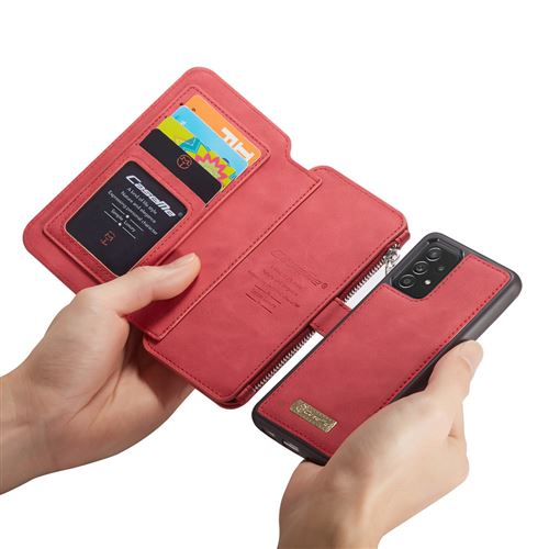 Étui luxe 2-en-1 à rabat pour Samsung Galaxy A52(s) (5G/4G) Rouge CaseMe