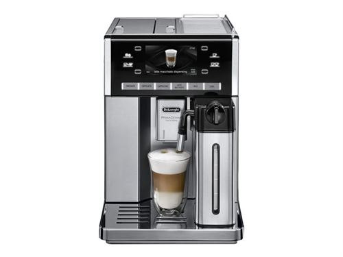 De'Longhi PrimaDonna Exclusive ESAM 6900.M - machine à café automatique avec buse vapeur "Cappuccino" - 15 bar - inox/argent