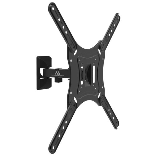 Maclean MC-758 - Haakje - instelbare arm - voor TV en beeldscherm - metaal - matzwart - schermgrootte: 13-55 - te bevestigen aan de muur