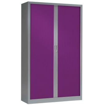 Armoire Monobloc Fun H198xl120xp43 Cm 4 Tablettes Alu Rideaux