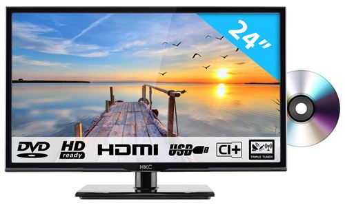 HKC 24C2NBD - 24 diagonale klasse LED-tv - met ingebouwde DVD-speler - 1080p (Full HD) 1920 x 1080 - zwart