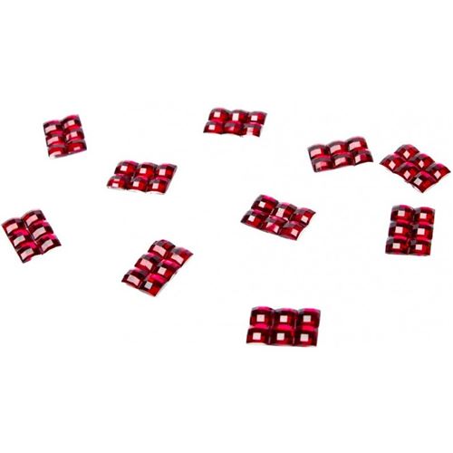 100 confettis 6 strass rouge - Déguisements et fêtes