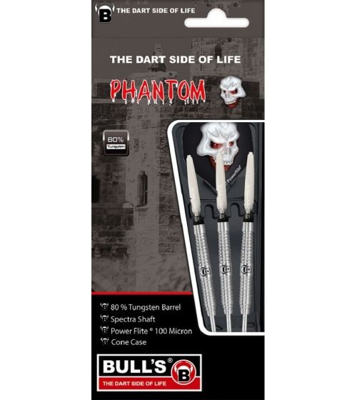 Bull´s fléchettes flèches pointe en Phantom PT3acier 80% poids 23 grammes