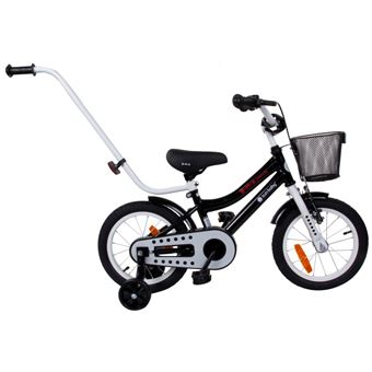 Storm Velo Enfant Des 3 Ans Cadre Rigide Roues Laterales Amovibles Pneus 14 Guidon Parentale Sonette Frein Carter Panier Noir Velos Achat Prix Fnac