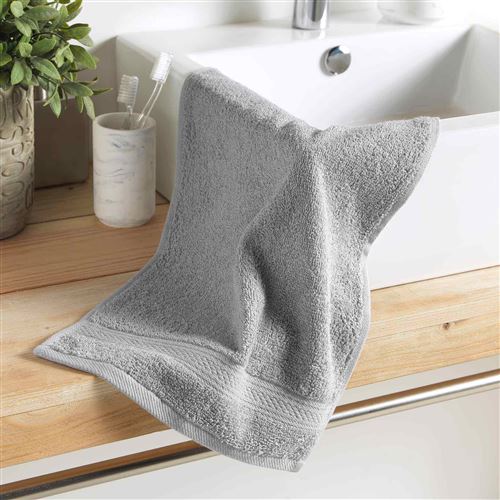 Serviette invite 30 x 50 cm eponge 500 grammes colors Gris