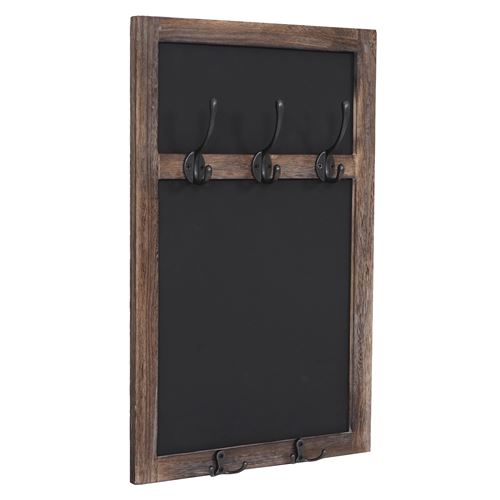 Portemanteau mural MENDLER HWC-C51, tableau noir, 55x34cm brun, shabby