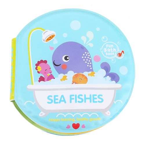 Livre de bain pour bébé Tear Proof Douche Jouet Éducation précoce Jouets pour l'heure du bain (Mer)
