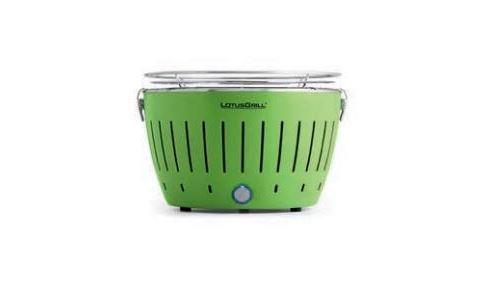 Lotusgrill Vert -Nouveau Modèle 2019 - Mini Barbecue Ø 25,8 Cm Avec Piles Et Câble D'alimentation Usb