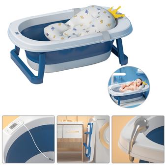 Baignoire bébé GENERIQUE Baignoire bébé pliable + thermomètre intégré +  coussin confortable - Rose Sinbide ®