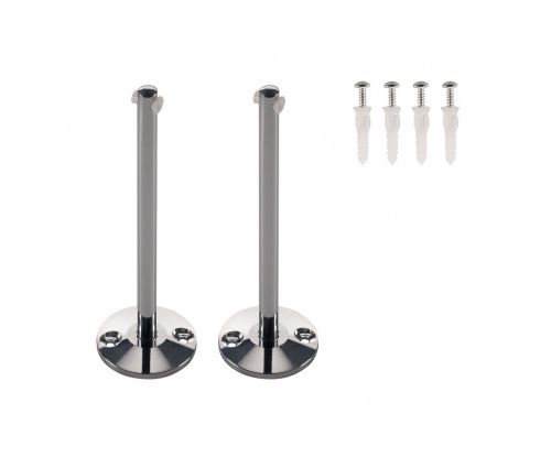 Supports longs pour câble tendu t.b.t, chrome, 2 pièces, 16 cm