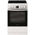 Indesit IS5V5CCW/E - Cuisinière - pose libre - largeur : 50 cm - profondeur : 60 cm - hauteur : 85 cm - avec système auto-nettoyant - classe A - blanc