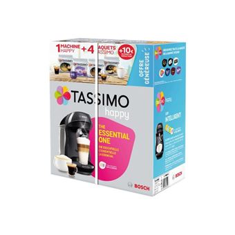Cafetière à dosette Bosch Tassimo Happy TAS1002C5 1400 W Noir avec 4 packs T-Discs