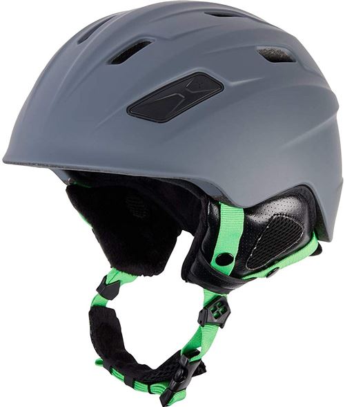 TECNOPRO Pulse Pro Active HS-988 Casque de Ski pour Homme Gris/Vert Taille S