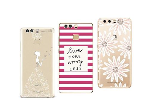 Huawei P9 - Pack de 3 Coques souples et résistantes anti choc avec impression gravée de qualité pour Huawei P11