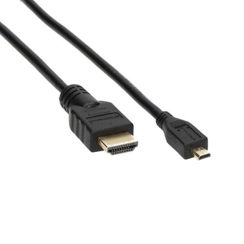INECK® Câble Micro HDMI Mâle vers HDMI Mâle Supporte 3D Ethernet ARC pour GoPro HERO6 Black/ HERO5 Black, Asus T100/ Zenbook UX330UA, Lenovo Yoga 710 (2M)