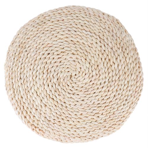 Coussin Rond de Sièges Tissé à La Main de Tatami Style Japonais pour Yoga de Méditation