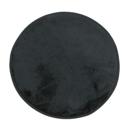 FLANELLE Tapis Rond 70 cm Noir