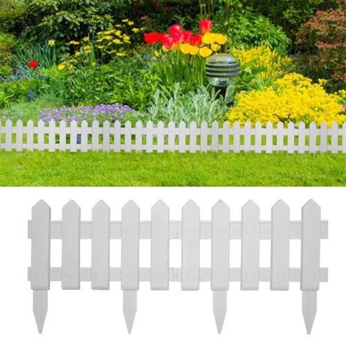 Vidaxl Blanc Bordures De Pelouse 25 Pcs 10 M Pp